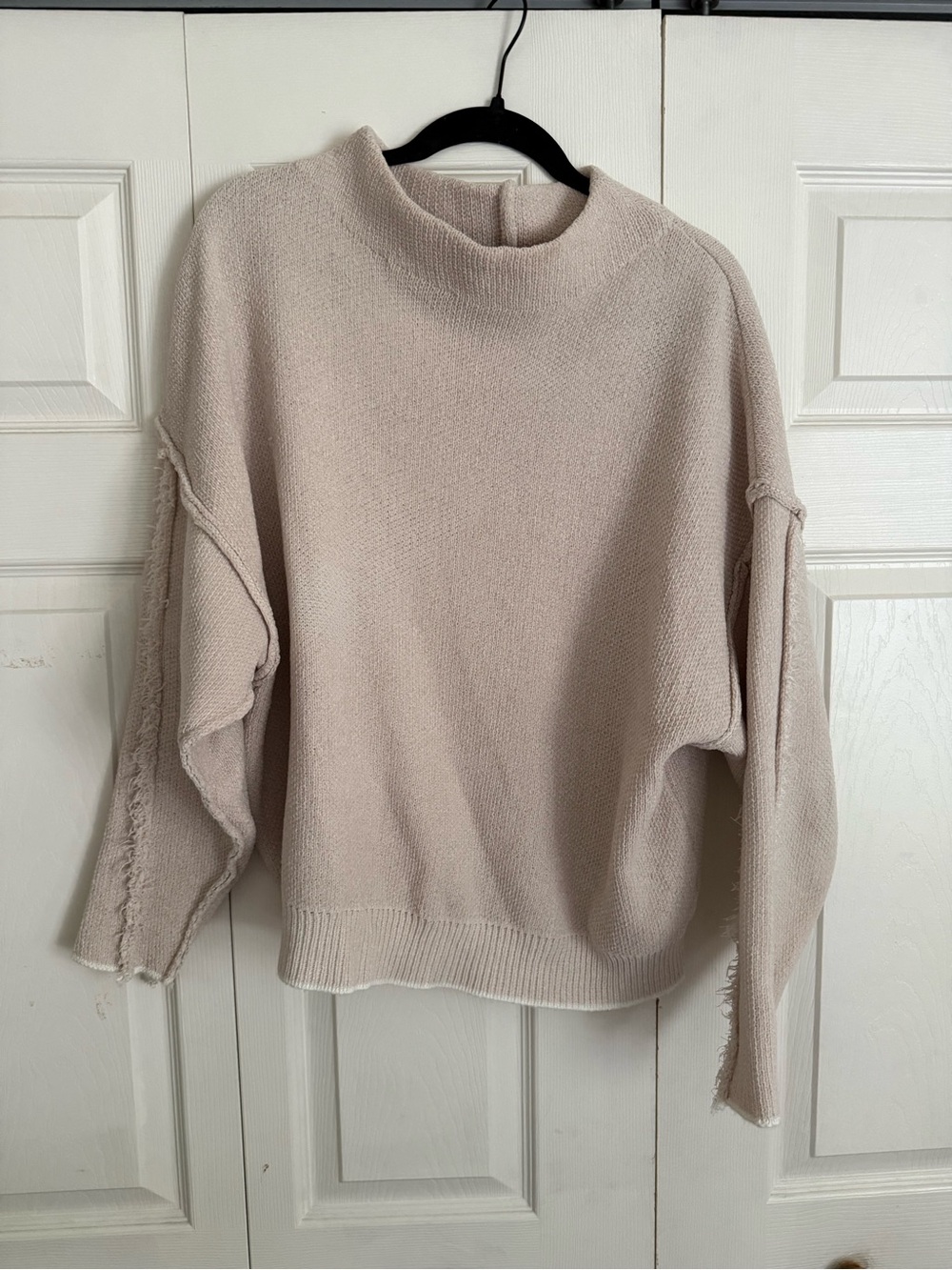 Zenana Outfitters Cream Mock Neck Sweater
